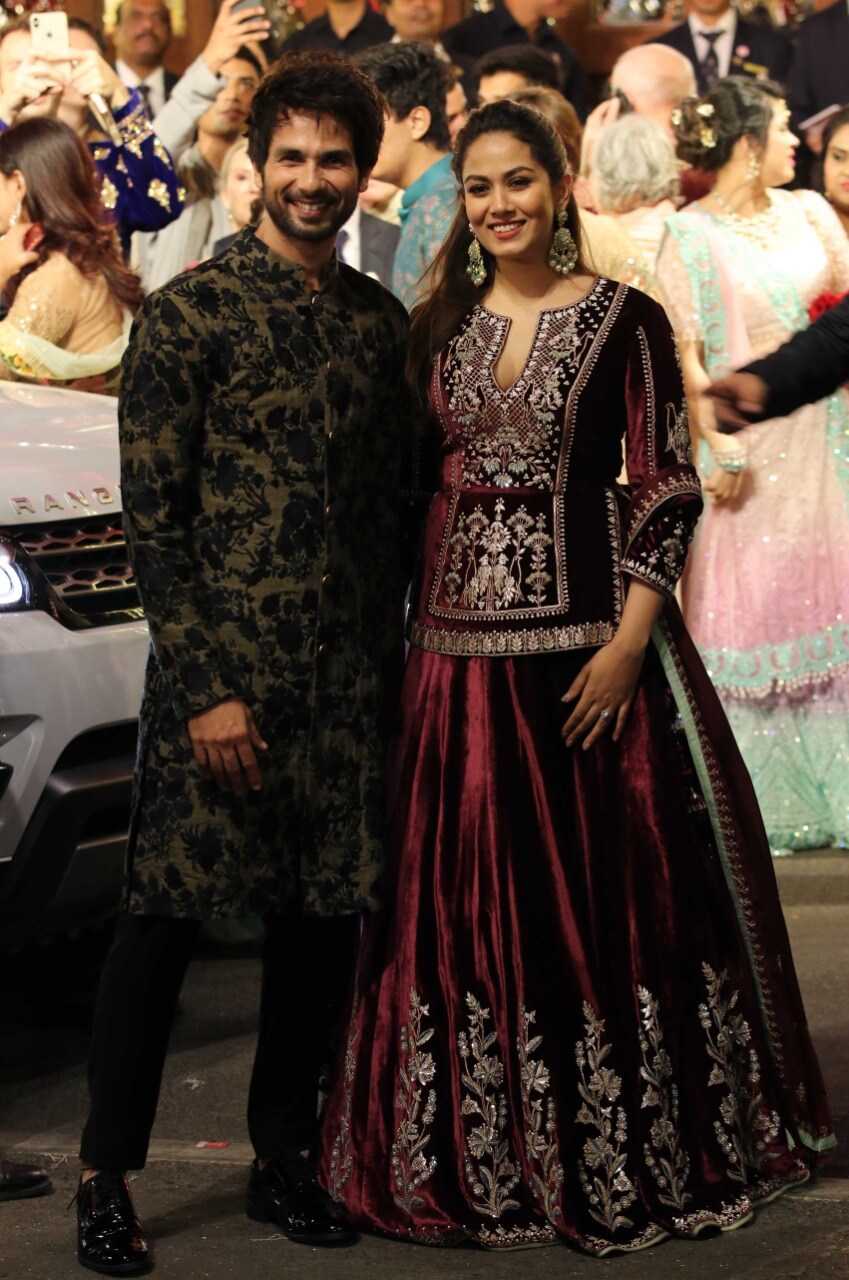 Shahid Kapoor and Mira Kapoor at Isha and Anand's wedding/ Firstpost/Sachin Gokhale